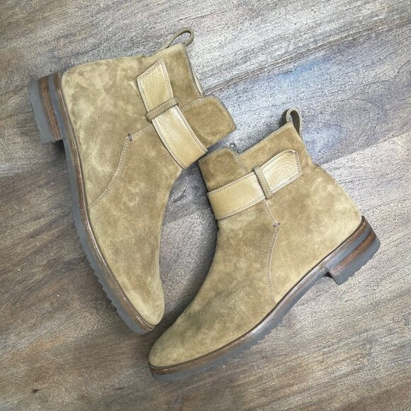 Gravati Italy Suede Leather Ankle Boots Womens Size 7.5 Vibram Handmade Stunning - Picture 1 of 11